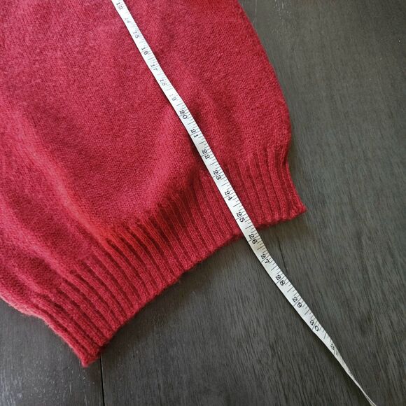 Vtg Braemar 100% Scottish New Wool Sweater Red Crewneck Womans M (38) - Picture 4 of 8